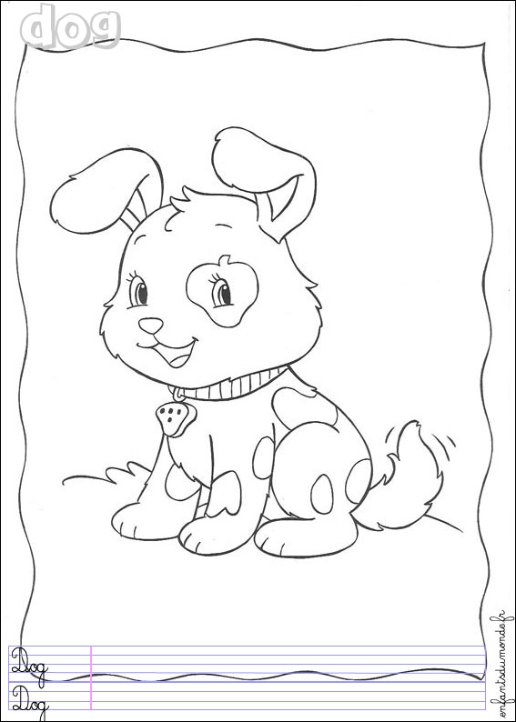coloriage chien 1